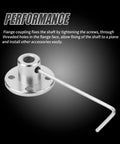Two Pack 14mm Rigid Flange Shaft Coupling Aluminum Alloy Motor Guide Shaft Connector for RC Models and DIY Projects, M5 set screw