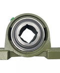 Heavy Duty Disc Pillow Block Bearing 1-1/8 Inch Bore Replacement For Tufline TPBT60 SpinCo GW208PPB5-P front view
