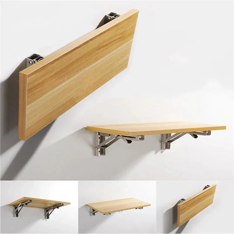 Heavy Duty Stainless Steel Triangle Folding Brackets Set Adjustable Wall Mounted Shelf for Benches Tables 12 Inch Silver