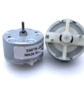 Top Tier DC Gear Motor RF-500TB Series, compact metal motor for robots and alarm systems, smooth operation from 3V to 24V.
