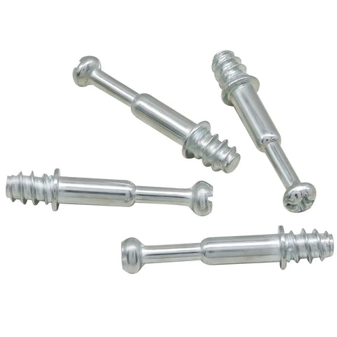 Four 10 Pack M6 X 35mm Cam Bolts For Furniture Assembly Heavy Duty Iron Connectors With Galvanized Finish Rust Resistant Hardware
