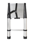 12.5 Foot Telescoping Aluminum Ladder With One Button Retraction Collapsible Extension Ladder For Indoor And Outdoor Use
