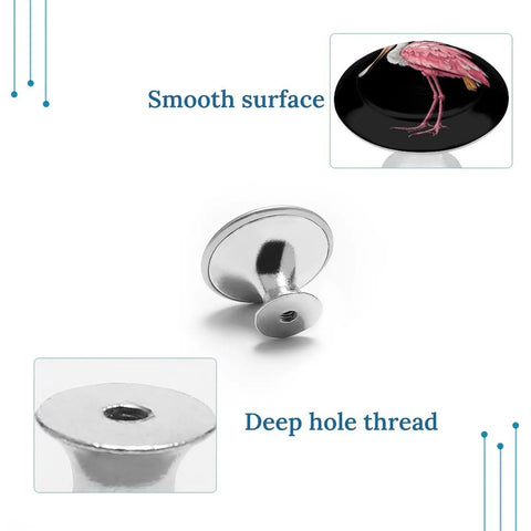 Round Aluminum Alloy Cabinet Knobs For Dressers And Wardrobes Drawer Pulls with smooth surface and deep hole thread