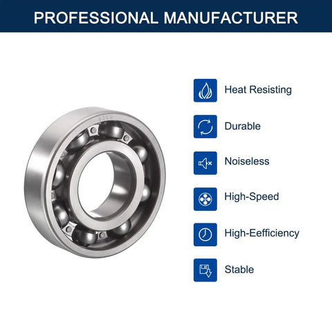 Open Type Deep Groove Ball Bearing 45 mm Inner Diameter 100 mm Outer Diameter 25 mm Thick Pre Lubricated Chrome Steel Z2 Low Noise ABEC 3