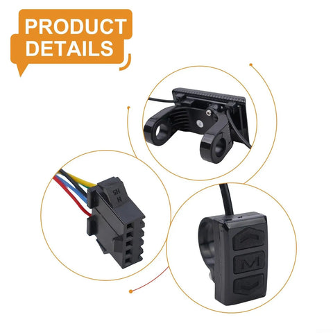 Product details of Versatile LCD Display Meter Panel For Electric Bikes And Ebikes Ride Ready With Temperature Speed Time And Power Readouts 24V To 60V Compatibility 5 Pin Connector Easy Install Controller Panel For Scooters And Bikes