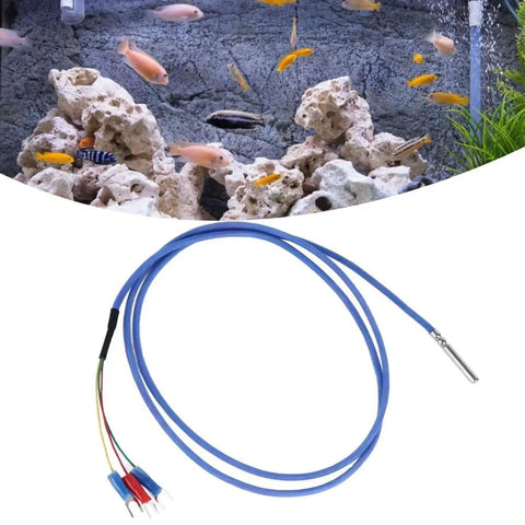 PT100 Temperature Sensor Probe RTD 4x30mm Waterproof Rugged Built To Last Industrial Grade With Silver Plated PTFE Wire 1m Cable