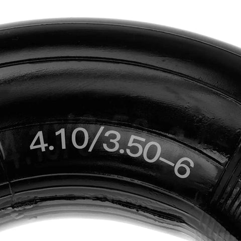 Close-up of Two Pack Inner Tubes For 13x4.00-6 And 4.10/3.50-6 Tires With TR-87 Bent Valve, showing size marking