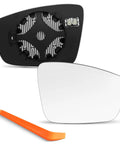 Passenger Side Power Heated Exterior Mirror Replacement For Volkswagen VW Passat Jetta Beetle 2011 2018 Backing Plate and Tool