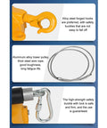 Shop Ready Heavy Duty Spring Balancer Reel With Wire Rope Tool Hanger And Self Locking Aluminum Pulley, alloy steel hook and aluminum pulley details.