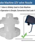 4 Pack Coke Machine Valve Diffuser Kit Internal Mixer 3.0 Replacement Parts For Cola Soda Machines Easy Install Durable Valve Assembly 28368 white LEV nozzle