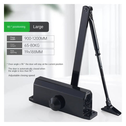 Hydraulic Door Closer With No Slam Soft Close Adjustable Speed Quiet Operation And Durable Hardware For Home Furniture
