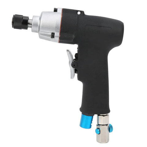 Compact Pneumatic Air Impact Wrench With 40Nm Kick And Double Hammer Setup, 12000 RPM Zero Fuss Workhorse For Furniture Assembly And Handyman Tasks Featuring Seesaw Switch, side view.