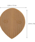 Polyurethane Shoe Heel Repair Pads Half Round Sole Protectors For Sneakers And Athletic Kicks, light brown, detailed texture, 2.95 x 3.54 in.