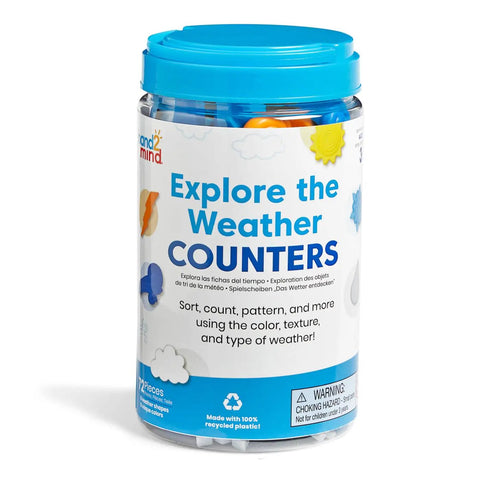 Weather Counters For Kids Set A Fun Hands On Counting Manipulatives For Math And Sorting Meteorology Learning Toys container