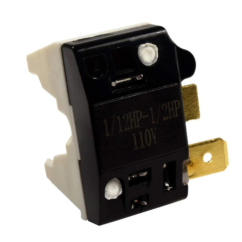 Must Have 4.7 Ohm PTC Start Relay Kit For Mini Fridges And Beer And Wine Coolers, black 3-pin relay with overload protector