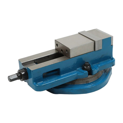 2 Inch Precision Milling Vise With 360 Degree Swivel Base For Milling And Drilling Machines, Blue Clamp Vise, Rock Solid Cast Iron Construction