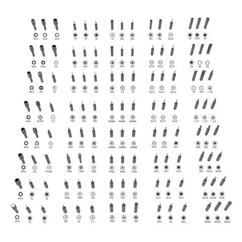 All In One Pro Grade 142 In 1 Precision Screwdriver Set Magnetic Repair Tool Kit displayed with driver bits