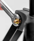 Close-up of a spanner tightening a 10 Pack M8-1.25 Carbon Steel Fully Threaded Rods, 65mm Length, Zinc Plated fastener in assembly