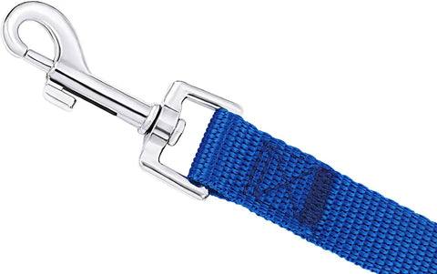 Long Dog Training Leash 15ft 20ft 30ft 50ft 100ft for Small and Medium Dogs blue braided nylon with nickel swivel clip