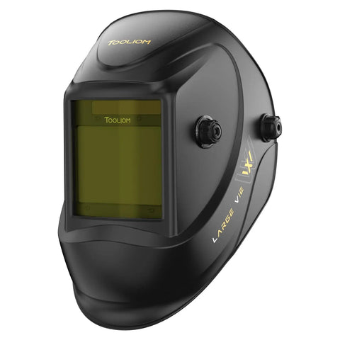Workhorse Large Viewing Auto Darkening Welding Helmet With True Color Lens, 4 Arc Sensors, 3.94 x 3.27 Inch Window, side view
