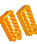 A Lightweight Battery Spot Welding Fixture That Delivers Boss Level Precision For Handling 18650 Or 21700 Lithium Cells with yellow jig.