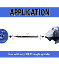 Diagram showing 12 Inch Extension Rod For Diamond Core Drill Bits With Five Eighth Inch Eleven Thread Adapter application with tools