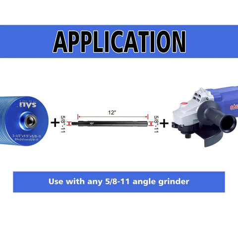 Diagram showing 12 Inch Extension Rod For Diamond Core Drill Bits With Five Eighth Inch Eleven Thread Adapter application with tools