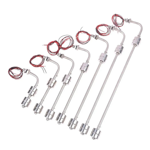 Heavy Duty Stainless Steel Double Ball Float Switch Water Level Sensor For Tanks And Pools 300mm Long 220V AC Switching