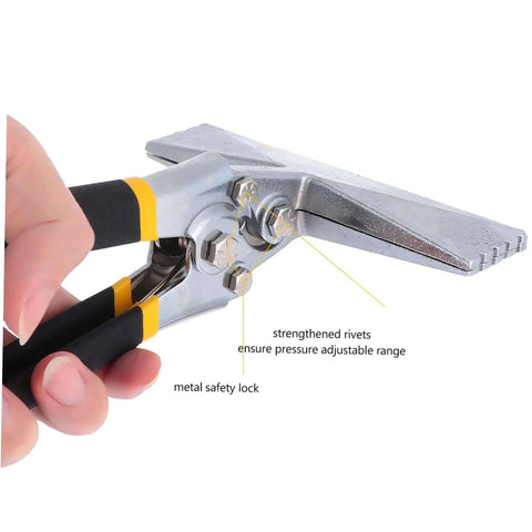 Multifunctional Hand Seamer Tool For Ductwork And Steel Plate Folding Pliers With Non Slip Handle