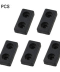 Five heavy duty rubber shock absorbing pads for fitness equipment anti slip feet bumpers 70x35mm ideal for gym machines, black