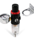 Airbrush Compressor Inline Regulator With Filter and Oil Water Trap Moisture Separator, Pressure Gauge 0-100 PSI, with mounting bracket