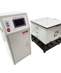 Heavy Duty Vertical Vibration Testing Rig With Smart Programmable Console showing control unit and testing platform.