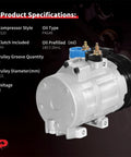 Premium Heavy Duty AC Compressor With Clutch To Keep Your Ford Expedition And Pickup Trucks Plus Lincoln Navigator Fresh During Hot Days Straight Swap Install, showing specifications and features.