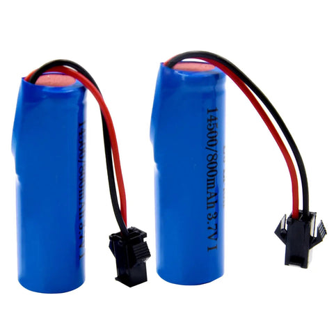 Two Pack 3.7V 800mAh Li Ion RC Battery With USB Cable SM 2P Plug For Double Sided Stunt RC Cars Small RC Boats Amphibious RC Vehicles And One Eighteenth Scale RC Trucks Ready To Power Up Your Fleet