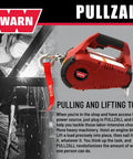 Heavy-Duty 120V AC Electric Winch With 1000 Lb Capacity For Vehicle Recovery, no-load line speed 13.8 fpm, red handheld pull tool