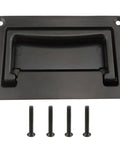 Recessed Zinc Alloy Pull Handle for Cabinets and Containers Black Flush Mount Door Handle 4.37 Inch Long Rust Resistant
