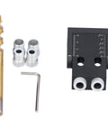 Pro Grade 39 Piece Pocket Hole Jig Kit With 15 Degree Oblique Drill Angle Aluminum Alloy Construction Easy To Read Accurate Scale