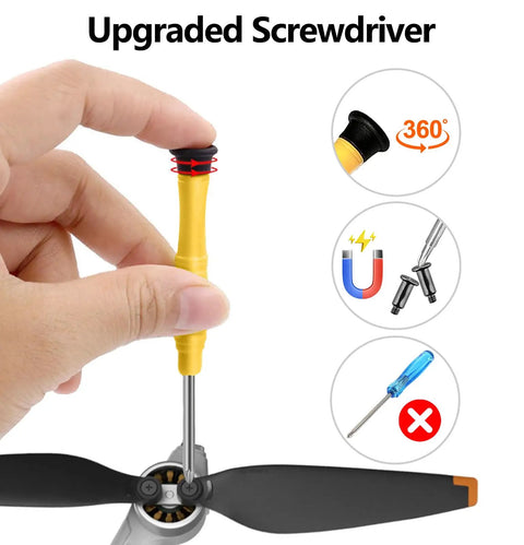 Using upgraded screwdriver on Low Noise Quick Release Propeller Set For Mini 4 Pro And Mini 3 Pro Replacement Blades