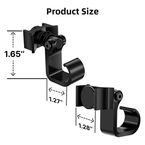 Heavy Duty 4 Pack L Track Hooks With Single Stud Fitting Spring Loaded Gear Hooks Aluminum L Track Accessories Black