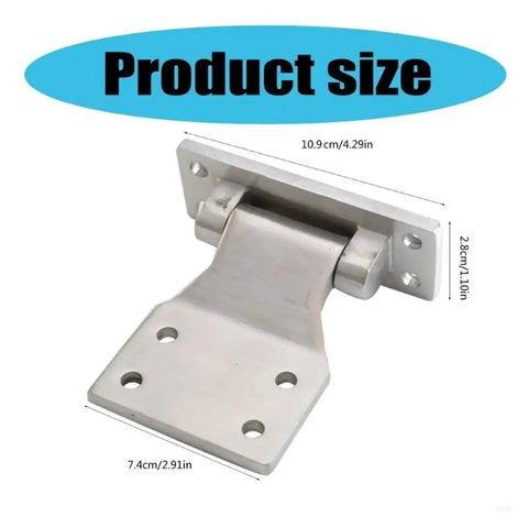 Beefy Heavy Duty T Type Stainless Steel Door Hinge for Distribution Cabinet Box, product dimensions visible