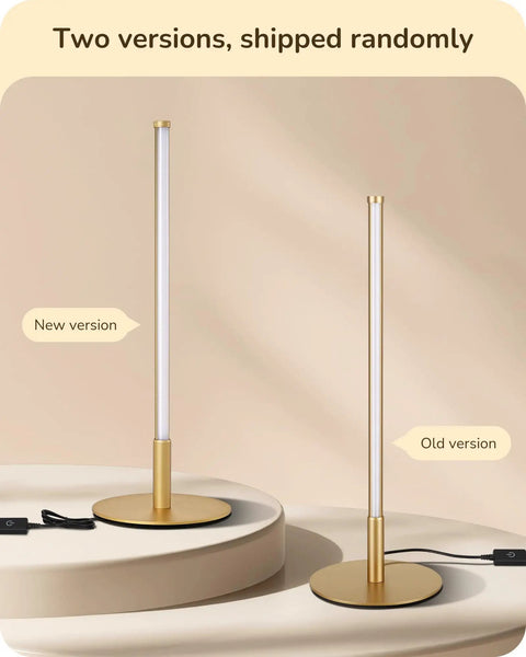LED Table Lamp With Stepless Dimming And 3 Color Temperatures 2700K To 6500K Modern Gold Metal Desk Nightstand Light Two Versions