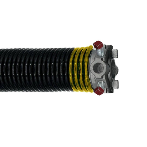 Garage Door Torsion Spring Replacement 250 x 1.75 x 33 Left Hand Wound For Right Side Black Cone Color detail view