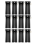 Rock Solid Under Desk Keyboard Drawer Slide Bracket featuring legit secure fit, 12 black steel brackets for under desk keyboard mount.