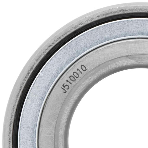 Close-up view of a One Pack Wheel Bearing Assembly for front or rear fitment for various car models showing part number J510010.