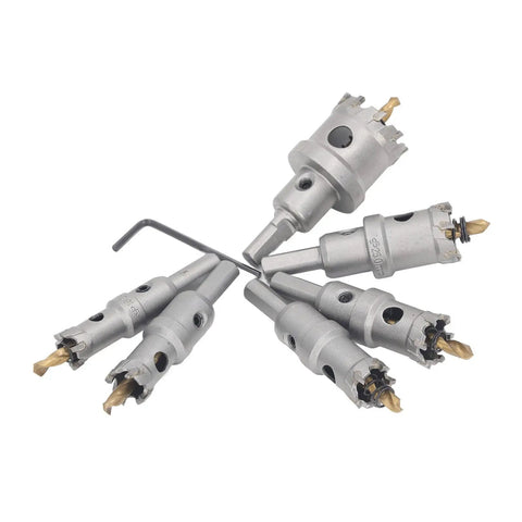 Aolidsive Carbide Hole Saw Kit With 3 Blade Drill Bits For Smooth Cutting, Includes 6 Sizes From 16Mm To 35Mm Perfect For Home Projects And Daily DIY Tasks