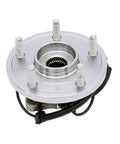 Beefed Up Front Wheel Bearing Hub Assembly For 2006 2010 Jeep Commander And 2005 2010 Grand Cherokee 5 Lug With ABS Front Position Left Or Right 4WD RWD OE Quality ISO Certified, front view with visible lug bolts and ABS wiring.