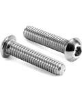 Built Tough 3/8-16 X 1 1/2 In Button Head Socket Cap Bolts 10 Piece Set 304 Stainless Steel close-up view of screws.