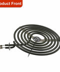Front view of 8 Inch Large Surface Electric Stove Burner Coil Replacement For GE 6 Turn Range With Plug And Play Terminals 2350W 1765W Easy Install Fit For Your Home Cooktop By AMI PARTS.