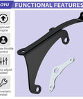 Mini Bike Throttle Linkage Kit For Predator 212cc And 224cc Engines, Easy Mount For GX160 GX200 Clones, Predator 212 Hemi, Harbor Freight Models, Powerhorse 208cc, DuroMax XP And More black and silver throttle bracket