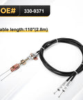 Solid Gold Universal Parking Brake Cable Replacement Kit With 110 Inch Durable Lines designed for rear disc or drum brakes, featuring dual cables.